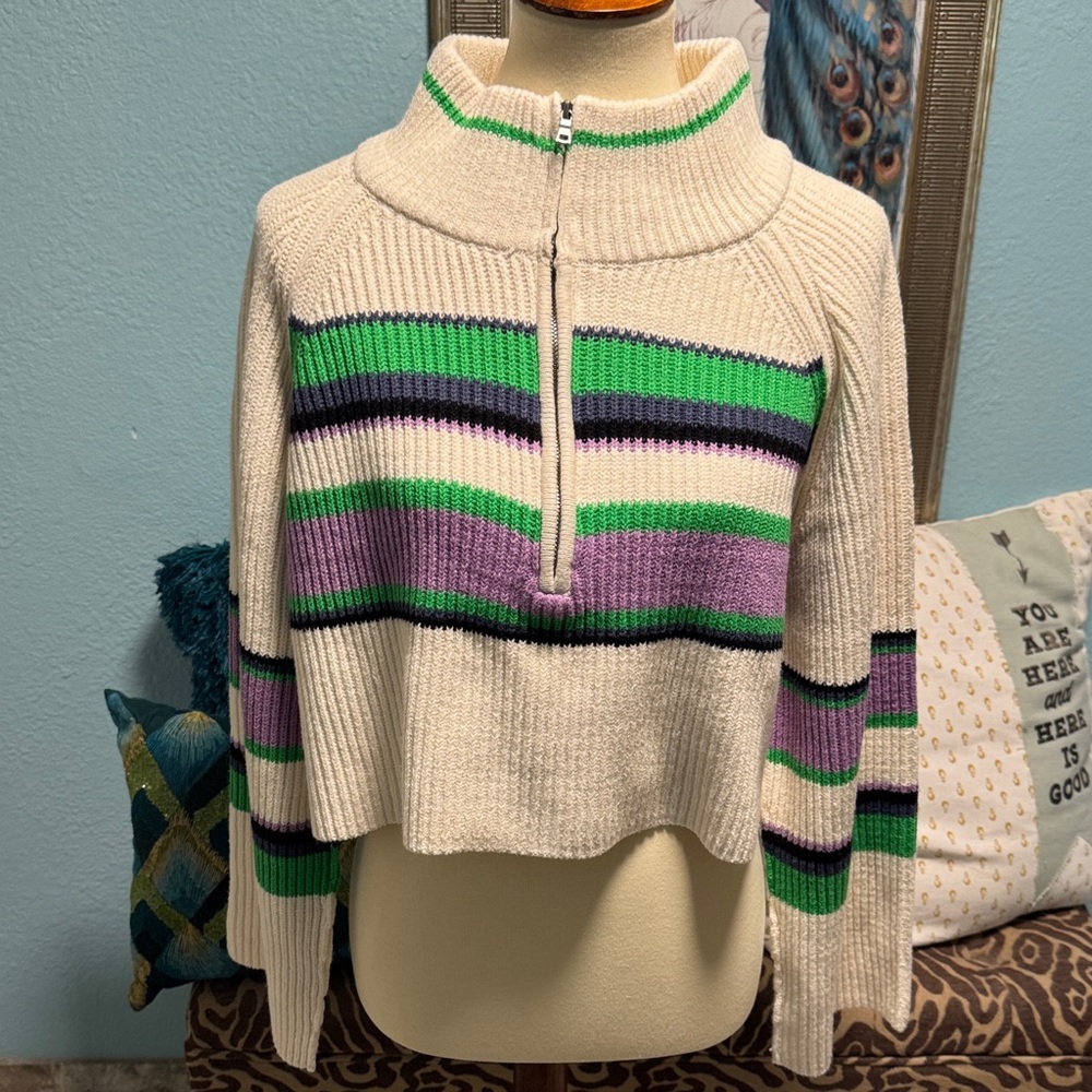 Free People Greta Half Zip Pullover